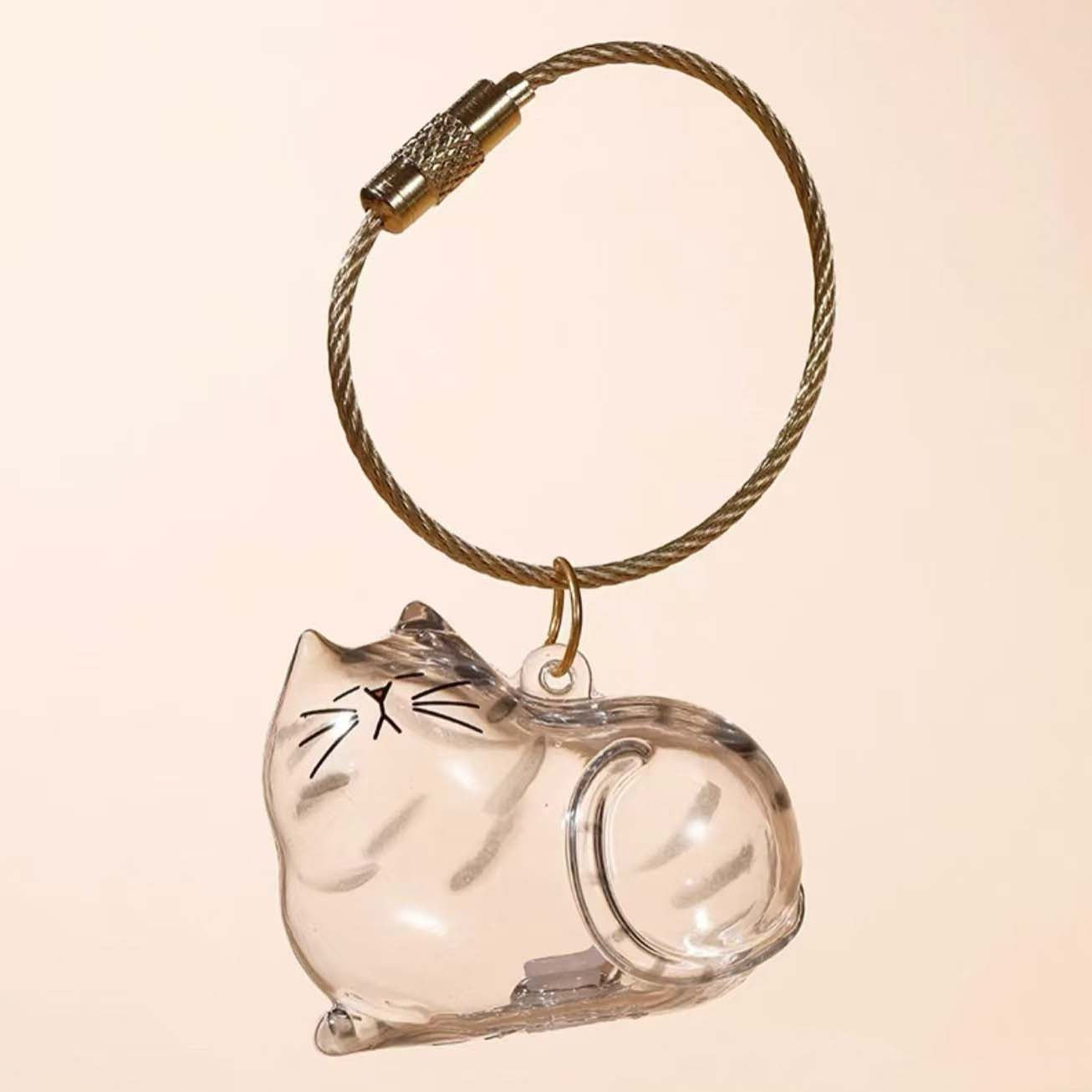 Cat Hair Storage Bottle,Keychain for Collecting Cat and Dog Hair, Cute Pet Memorial Gifts