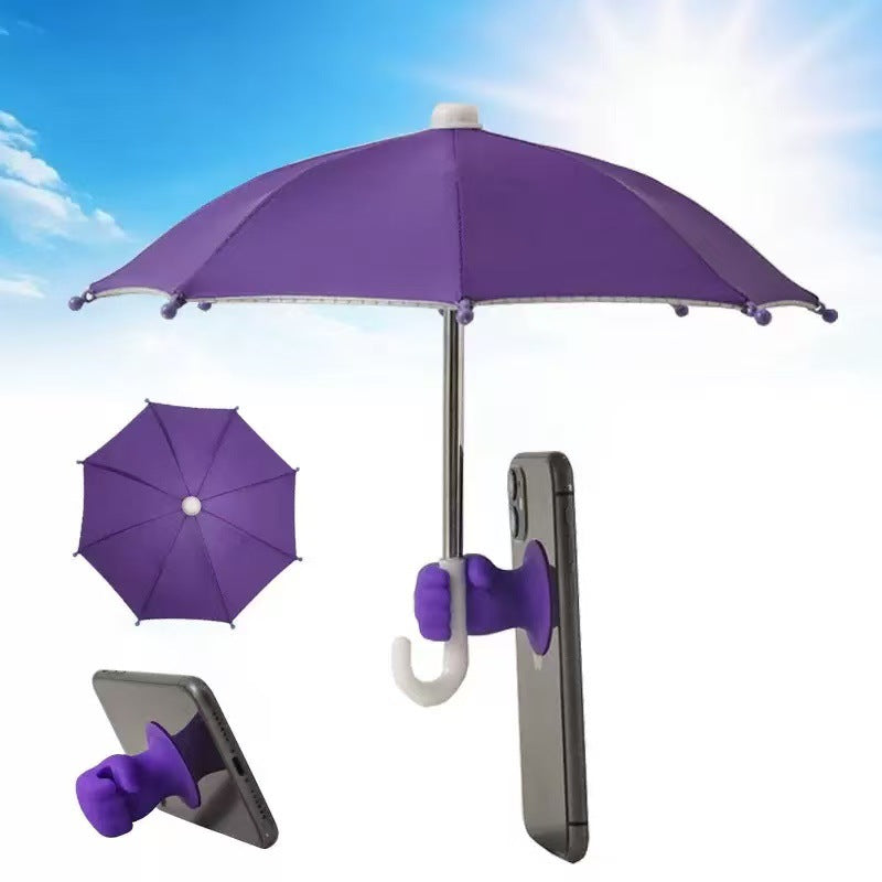 Creative Motorcycle Fist Mini Umbrella – Sun & Rain Protection for Phones