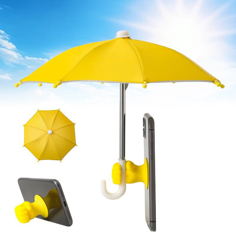 Creative Motorcycle Fist Mini Umbrella – Sun & Rain Protection for Phones