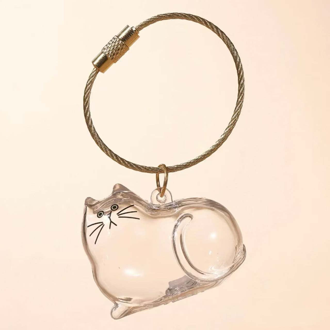 Cat Hair Storage Bottle,Keychain for Collecting Cat and Dog Hair, Cute Pet Memorial Gifts