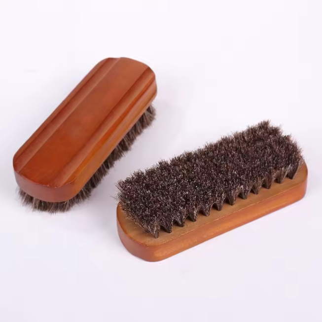 Premium Horsehair Shoe Cleaning Brush