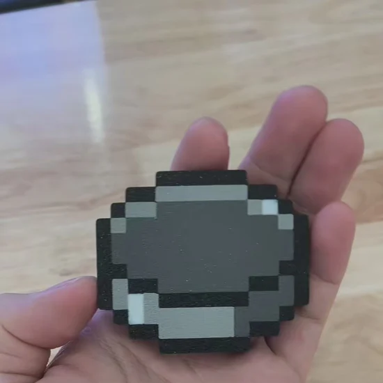 Minecraft-Style Pixel Compass Keychain