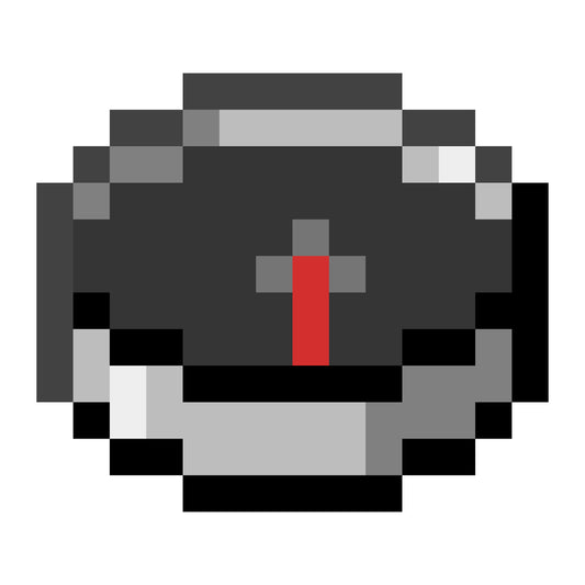 Minecraft-Style Pixel Compass Keychain