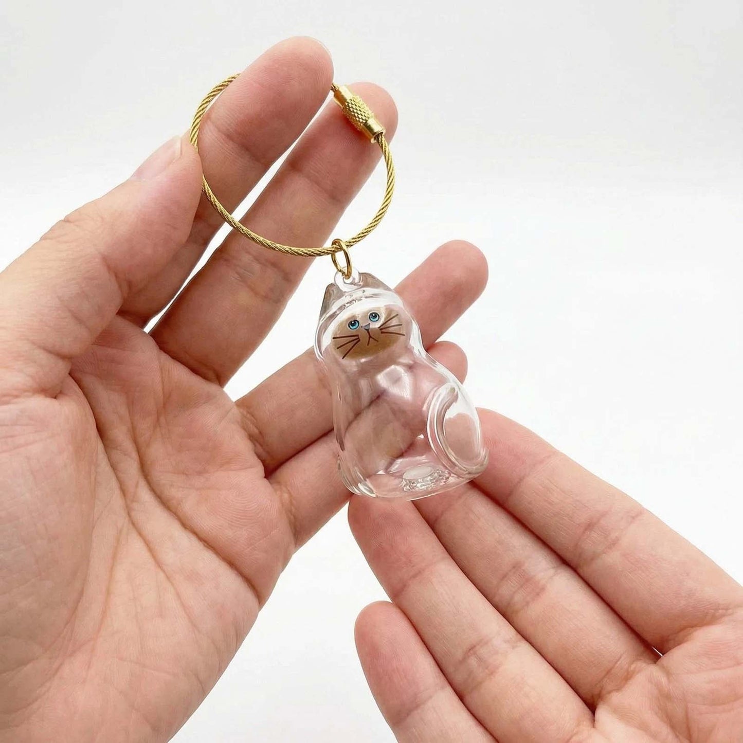 Cat Hair Storage Bottle,Keychain for Collecting Cat and Dog Hair, Cute Pet Memorial Gifts